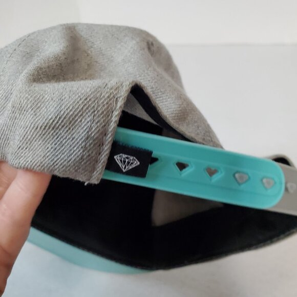 Diamond Supply Co. Brilliant Logo Black Men's Sport Snapback Hat Gray Mint Gren - Picture 3 of 10